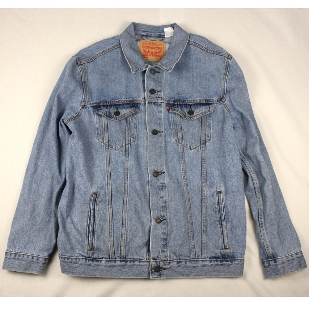 Levi's 72334 Denim Trucker Jacket XL Light Wash Classic Type III Jean
